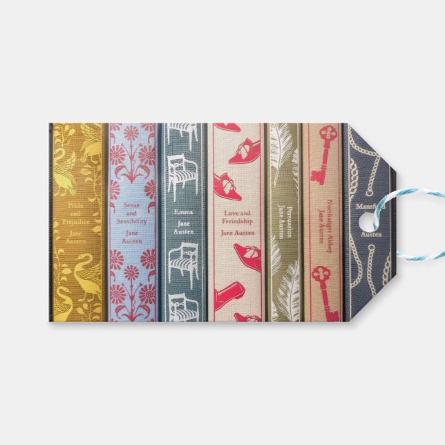 Etiqueta Para Presente Romances de Jane Austen (Frente (horizontal))