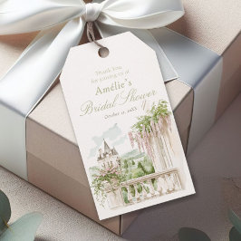 Etiqueta Para Presente Romântico Jardim Francês Chateau Festa de Noivado 