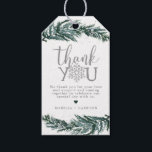 Etiqueta Para Presente RORY Green Winter Pine Snow Flak Christmas Favor<br><div class="desc">Este favor ou etiqueta de presente apresenta uma pínus verde robusta de inverno, um floco de neve brilhante prateado e fonte divertida de script. Esta etiqueta é a adição perfeita à celebração do seu casamento no inverno, chá de fraldas festivo, chá de panela de férias ou qualquer outro evento. Edite...</div>