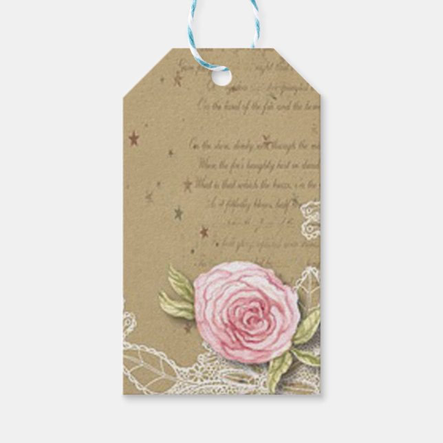 Etiqueta Para Presente Rosa (Frente)