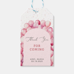 Etiqueta Para Presente Rosa claro Balões Bunch Obrigado