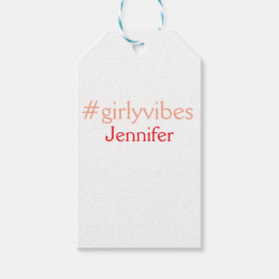 Etiqueta Para Presente Rosa claro de hashtag Bossbabe adiciona nome e che