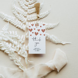 Etiqueta Para Presente Rosa de corações chá de panela obrigado você