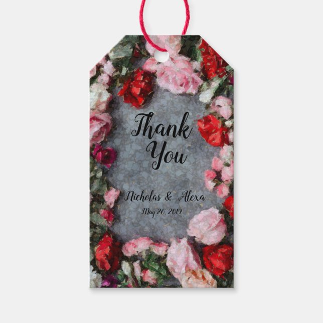 Etiqueta Para Presente Rosa do Cracklin (Frente)