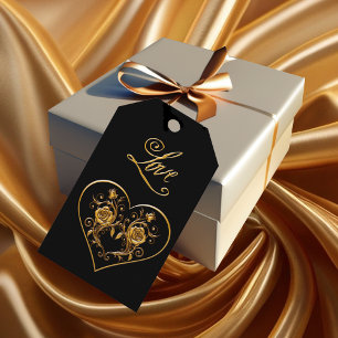Etiqueta Para Presente Rosa Dourado e elegante