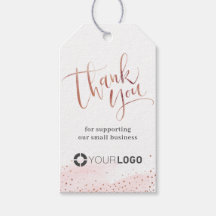 Rosa Dourado obrigado de negócios de caligrafia mo