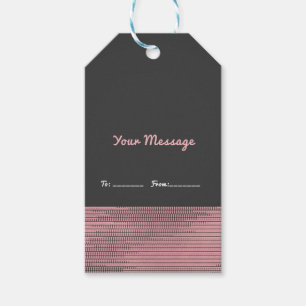 Etiqueta Para Presente Rosa e Cinza Moderno Glam Sequins Chic Favor Elega