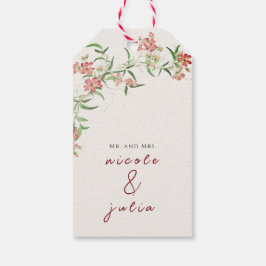 Etiqueta Para Presente Rosa Flor Silvestre Primavera Grinalda Casamento
