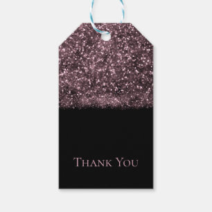 Etiqueta Para Presente Rosa Rosa Rosa Rosa Rosa Rosa Brilhante Luzes Espu