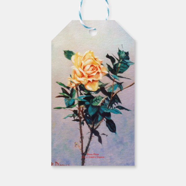 Etiqueta Para Presente Rosa/Rose (Verso)