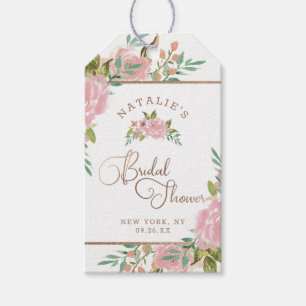 Etiqueta Para Presente Rosa Sedutora Vintage Rosa Poeirento Bridal Shower
