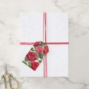 Etiqueta Para Presente Rosa vermelha Floral Formal Wedding Favor