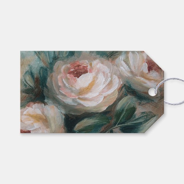 Etiqueta Para Presente Rosas Brancas (Frente (horizontal))