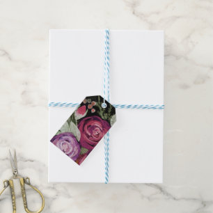 Etiqueta Para Presente rosas de aquarela