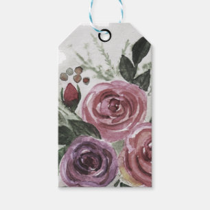 Etiqueta Para Presente rosas de aquarela
