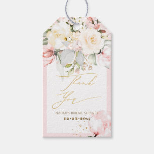 Etiqueta Para Presente Rosas PixDezines H2 Blush Cream Obrigado