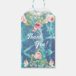 Etiqueta Para Presente Rosas românticos e partículas obrigados