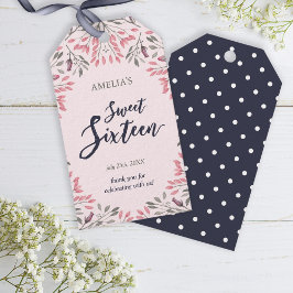 Etiqueta Para Presente Rosas Rosa Elegantes Doce Floral 16