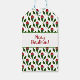 Etiqueta Para Presente Rosas vermelhas Abstrato Elegante personalizadas e