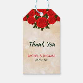 Etiqueta Para Presente Rosas vermelhas Elegantes