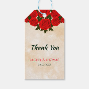 Etiqueta Para Presente Rosas vermelhas elegantes