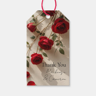 Etiqueta Para Presente Rosas Vermelhas Romântico Nome Personalizado