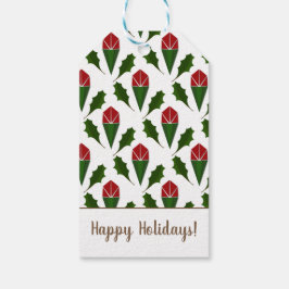 Etiqueta Para Presente Rosas vermelhas Vibrantes Personalizadas, Arte Hol