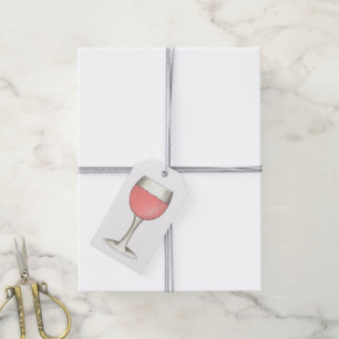 Etiqueta Para Presente Rosé Wine Glass Rosa Blush Zinfandel Rosa