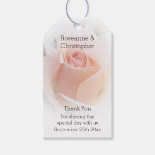 Etiqueta Para Presente Rosebud Rosa Rosa Pêssego de Presente Casado