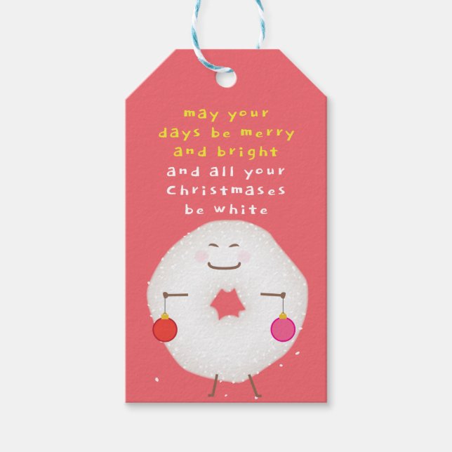 Etiqueta Para Presente Rosquinha de Açúcar de Natal  (Frente)