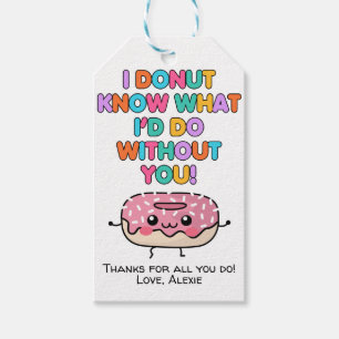 Etiqueta Para Presente Rosquinha sabe o que eu faria sem você.