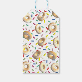 Etiqueta Para Presente Rosquinhas Dustadas e borrifagens do Arco-Íris