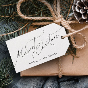 Etiqueta Para Presente Roteiro Elegante Minimalista Feliz Natal