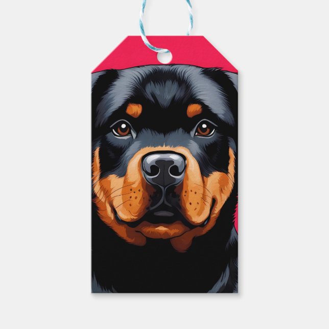 Etiqueta Para Presente Rottweiler (Frente)