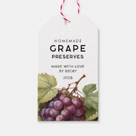 Etiqueta Para Presente Rotulagem de conservas de uva caseiras com uvas ve