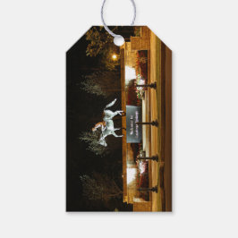 Etiqueta Para Presente Rótulo Dançarino da Estátua do Cavalo Saratoga