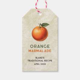 Etiqueta Para Presente rótulo de armazém de marmelada de laranja vintage