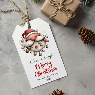 Etiqueta Para Presente Rótulo de etiqueta de presente de Natal do Papai N