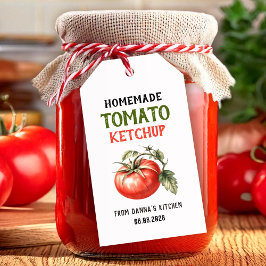 Etiqueta Para Presente Rótulo de Ketchup de Tomate com tomate vermelho