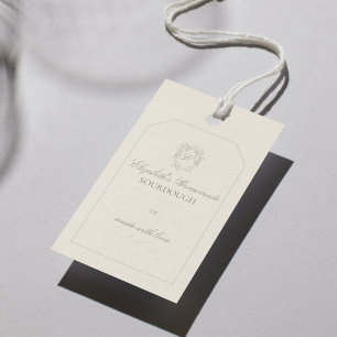 Etiqueta Para Presente Rótulo de Presente Caseiro Elegante com Brasão