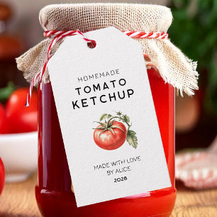 Etiqueta Para Presente Rótulo de presente de Ketchup de tomate caseiro