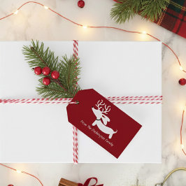 Etiqueta Para Presente Rótulo de Presente Personalizado de Natal Cachorro