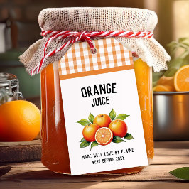 Etiqueta Para Presente Rótulo de preservação de suco de laranja padrão xa