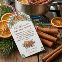 Rótulo de Receita de Potpourri de Natal Caseiro pa
