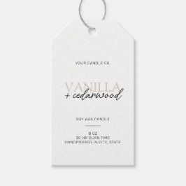 Etiqueta Para Presente Rótulo de Vela Moderna Minimalista