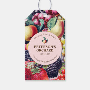 Etiqueta Para Presente Rótulo do Agricultor local da Fruta de Vintagem Bo