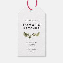Rótulo Moderno de Ketchup de Tomate com folha de t