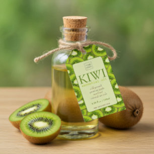 Etiqueta Para Presente Rótulo Personalizado de Óleo Essencial de Kiwi
