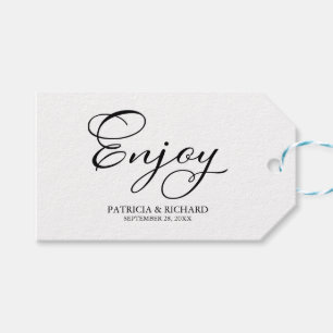 Etiqueta Para Presente Rótulos de Favor de Casamento Simples e Elegantes