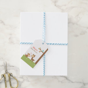 Etiqueta Para Presente Rótulos do Partido do Chá de fraldas da Floresta W